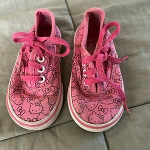 Toddler  pink Hello Kitty Vans 4.5C